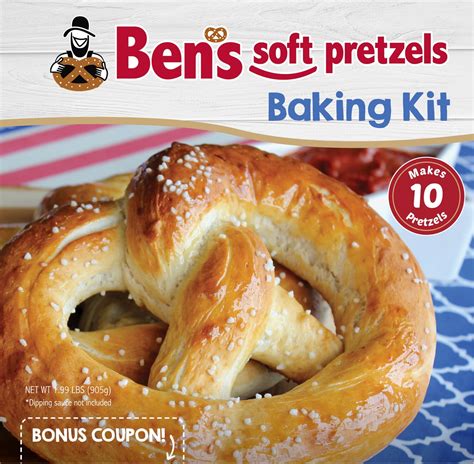 Ben's pretzel - Ben’s Pretzels. Ben’s Soft Pretzels, founded in 2008, is a gourmet pretzel bakery serving legendary, fresh, hot jumbo pretzels and other pretzel products, at a great value. The Amish-inspired, fluffy, melt-in-your-mouth taste pairs perfectly with our 11 gourmet dipping sauces. Try one of our Bake N’ Shake toppings to further customize ...